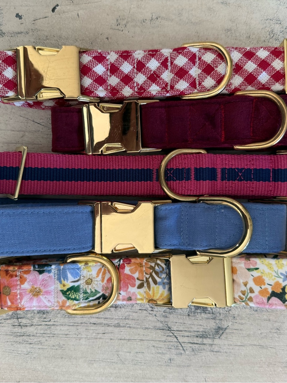 Sloane Striped Foggy Dog Size L Adjustable Dog Collar NWOT - Picture 5 of 5